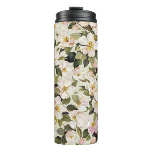 Beautiful spring floral with blossom tree branches thermal tumbler