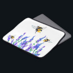 Beautiful Spring Flowers and Bees Flying - Drawing Laptop Sleeve<br><div class="desc">Beautiful Spring Flowers and Bees Flying - Drawing Nature Sweet Honey Bee - Choose / Add Your Favourite Text / Colour - Make Your Unique Gift - Resize and move or remove and add elements with customization tool ! - Drawing and Design by MIGNED. You can also transfer my designs...</div>