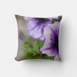 Beautiful spring flowers purple throw pillow