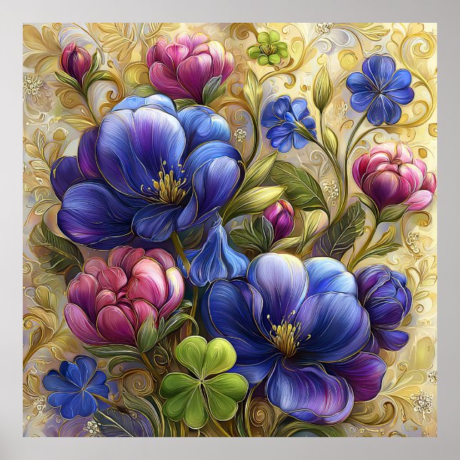 Beautiful Spring Flowers Wall Art 16 (Front)