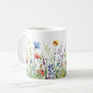 Beautiful Spring Meadow Flowers Wrap Coffee Mug