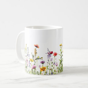 Beautiful Spring Meadow Flowers Wrap Coffee Mug