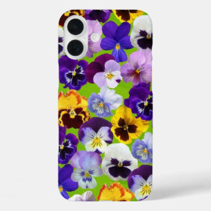 Beautiful Spring Pansies  iPhone 16 Plus Case