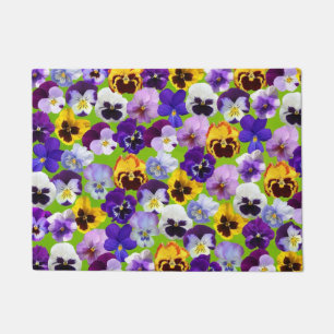 Beautiful Spring Pansies  Doormat