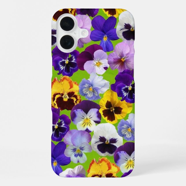 Beautiful Spring Pansies  iPhone Case (Back)