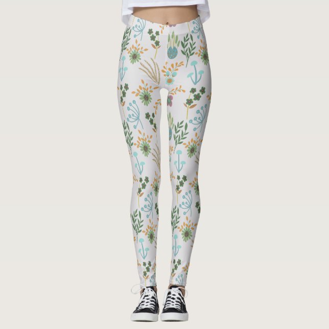 Beautiful Spring Pattern Leggings (Front)