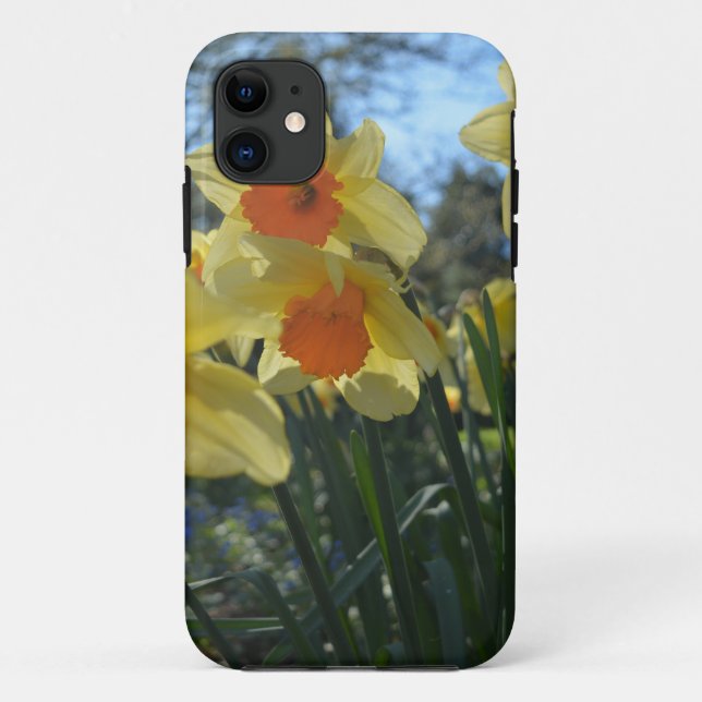 Beautiful spring yellow,orange daffodil flowers Case-Mate iPhone case (Back)