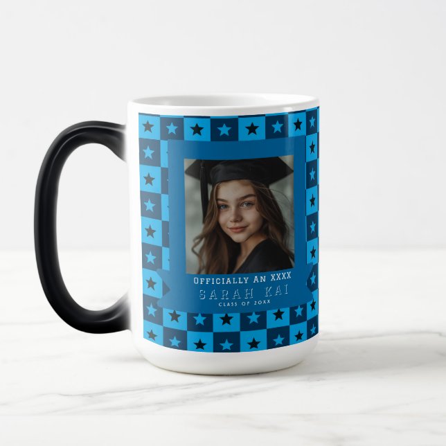 Beautiful Square Pattern Class Reunion Magic Mug (Left)