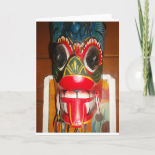 Beautiful Sri Lankan Traditional Fire Mask Art   Card