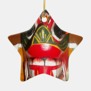 Beautiful Sri Lankan Traditional Fire Mask Art Ceramic Ornament