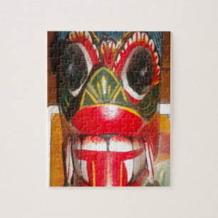 Beautiful Sri Lankan Traditional Fire Mask Art Jigsaw Puzzle