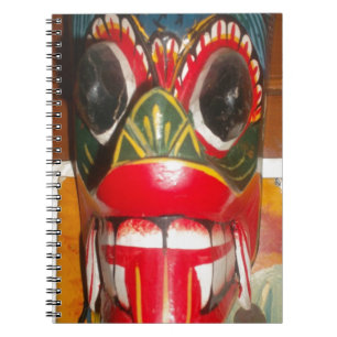 Beautiful Sri Lankan Traditional Fire Mask Art   Notebook