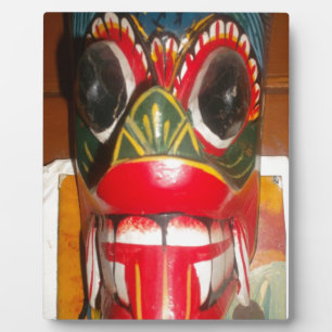 Beautiful Sri Lankan Traditional Fire Mask Art   Plaque