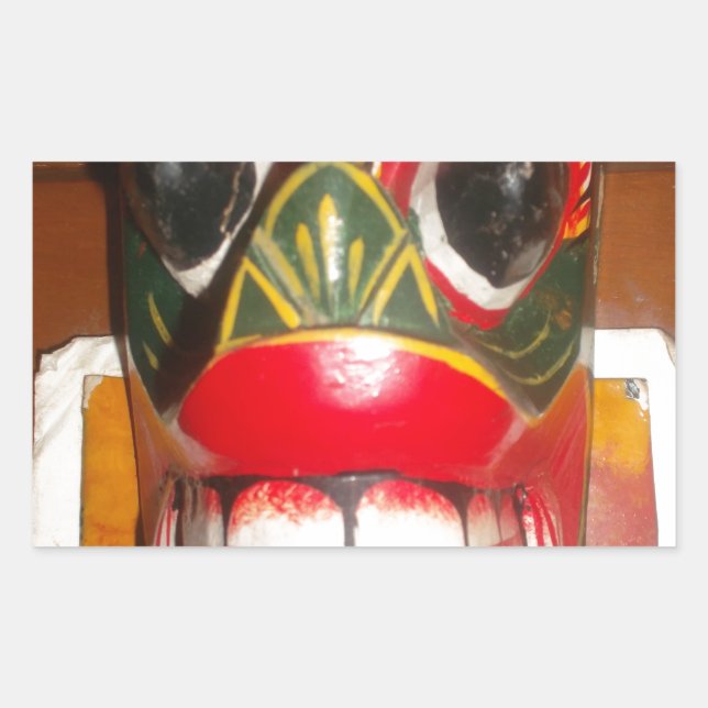 Beautiful Sri Lankan Traditional Fire Mask Art   Sticker (Front)