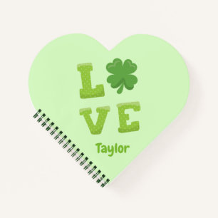 Beautiful St. Patrick's Day Heart Notebook