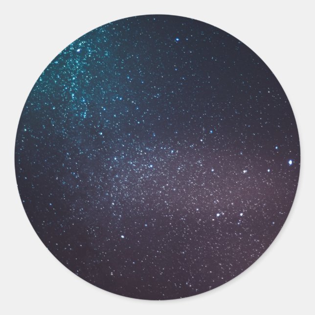 Beautiful starry sky classic round sticker (Front)