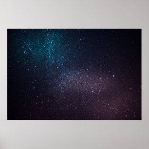 Beautiful starry sky poster