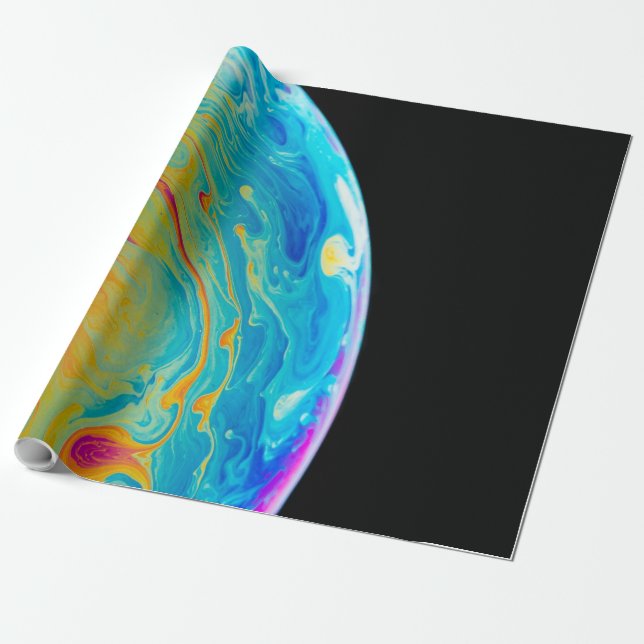 Beautiful Stars Wrapping Paper (Unrolled)