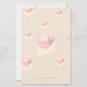 Beautiful stationery with pink cherry blossoms un