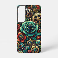 Beautiful Steampunk Themed Gears and Roses