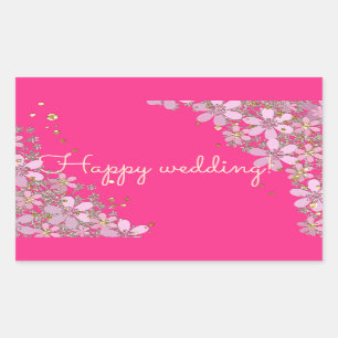 Beautiful sticker, greeting, holiday, gift, pink sticker