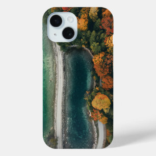 Beautiful Stone Road in Colorful Autumn iPhone 15 Case