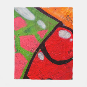 Beautiful street art of graffiti. Abstract colour  Fleece Blanket