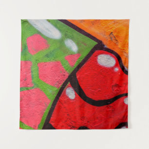 Beautiful street art of graffiti. Abstract colour  Tapestry