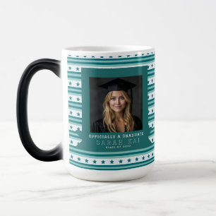 Beautiful Stripe Print Wife Graduation Magic Mug