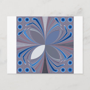 Beautiful stunning  Butterfly soft blue colours Ar Postcard