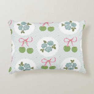 Beautiful stunning lace background blue green accent pillow