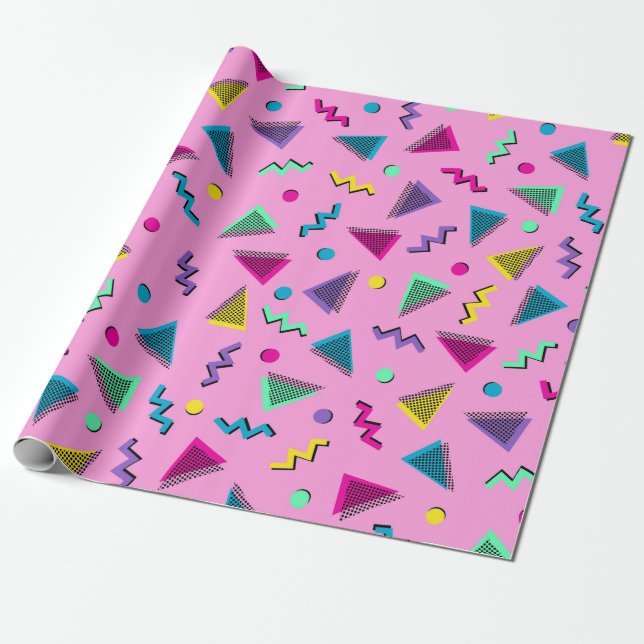 Beautiful style from the 80s wrapping paper (Unrolled)