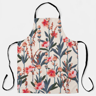 Beautiful Stylish Garden florals pattern in the ma Apron