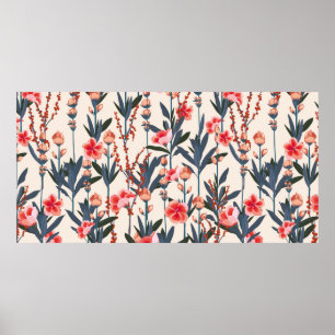Beautiful Stylish Garden florals pattern in the ma Poster
