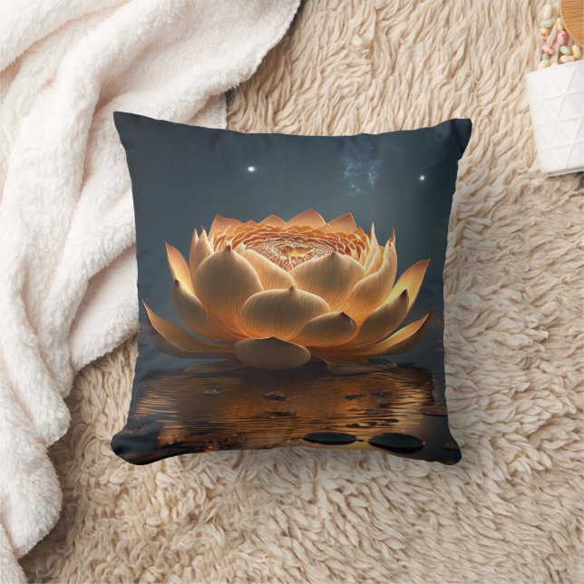 Beautiful Stylish Lotus,Zen Throw Pillow (Blanket)