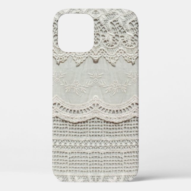 Beautiful, subtle, white laced textile close up.  Case-Mate iPhone case (Back)