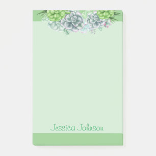 Beautiful Succulents Plants Lovers Personalized Po Post-it Notes