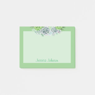 Beautiful Succulents Plants Lovers Personalized Po Post-it Notes