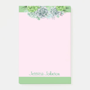 Beautiful Succulents Plants Lovers Personalized Po Post-it Notes