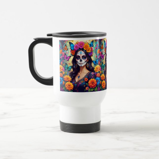 Beautiful Sugar Skull Mug (Left)