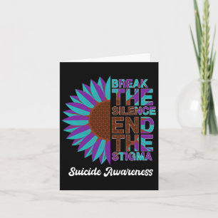 Beautiful Suicide Prevention Awareness Sunflower W Card