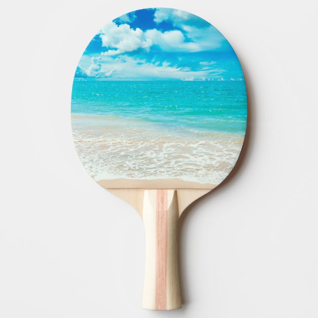 Beautiful Summer Beach Ping Pong Paddle (Front)