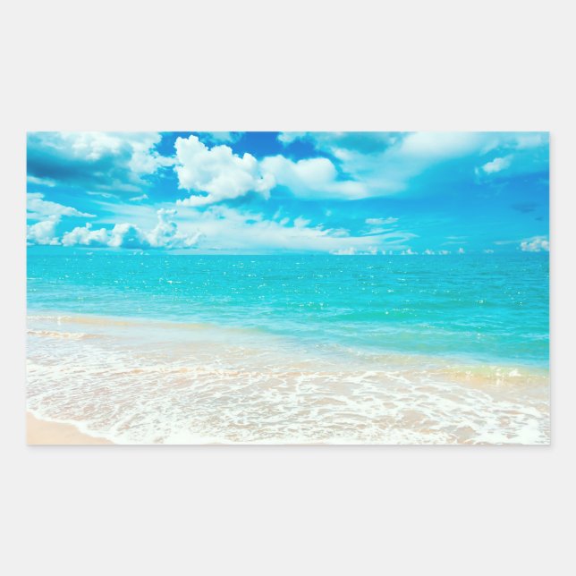 Beautiful Summer Beach Sticker (Front)
