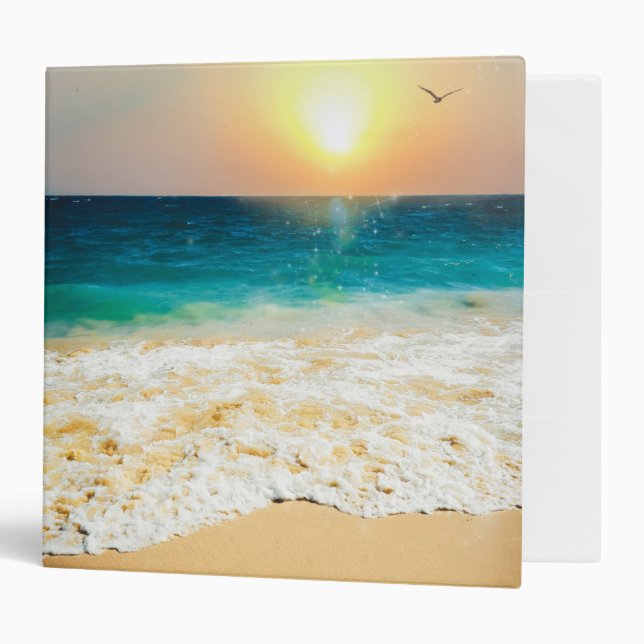 Beautiful Summer Beach Sunset Photo Binder (Front/Inside)