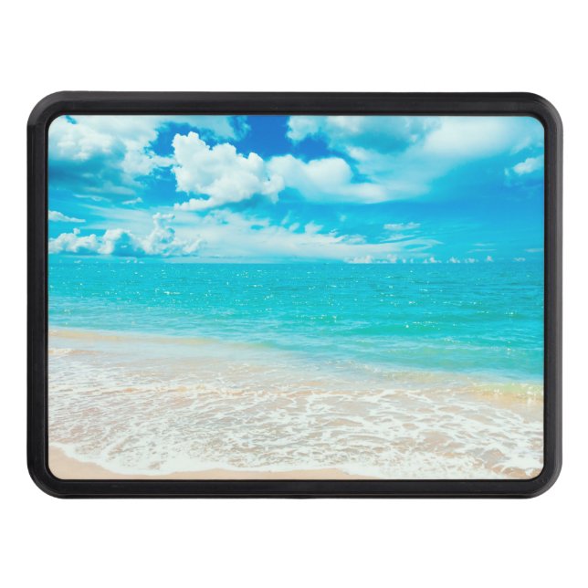 Beautiful Summer Beach Trailer Hitch Cover (Front)
