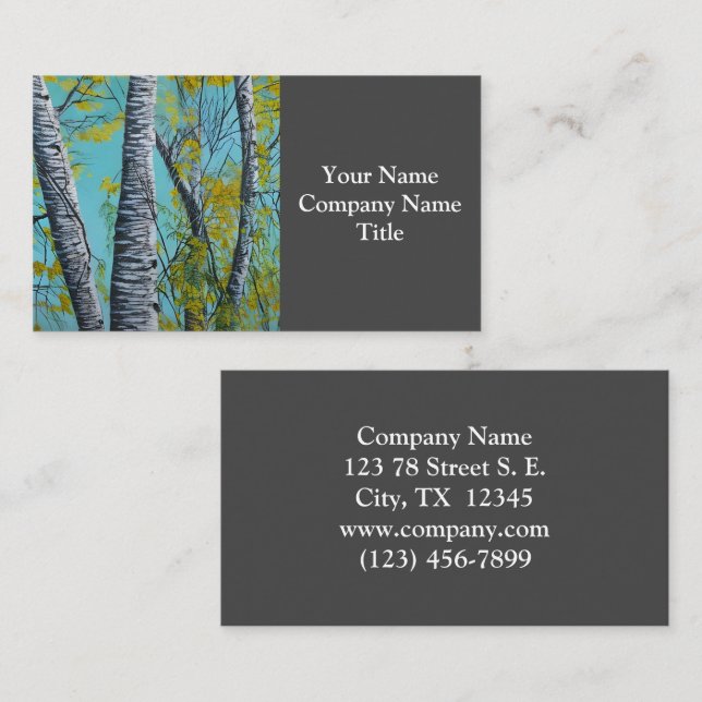 Beautiful Summer Birch Business Card (Front/Back)