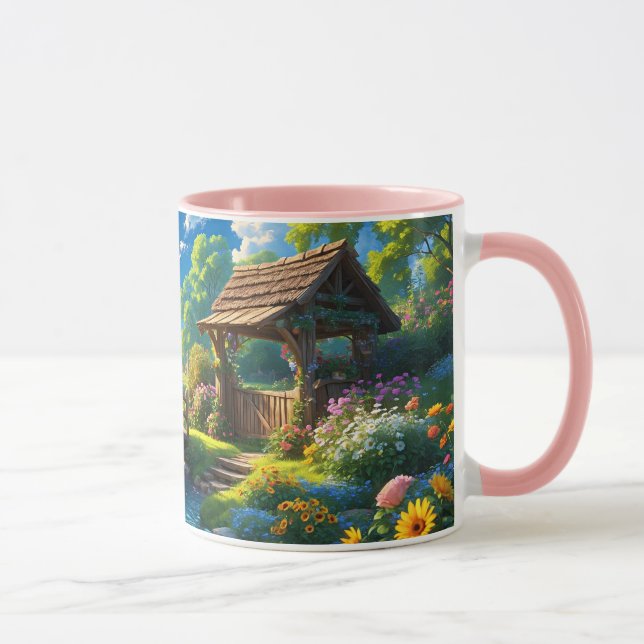 Beautiful Summer, colourful illustration, Mug (Right)