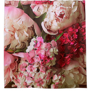 Beautiful summer flowers. Bouquet of pink peony an