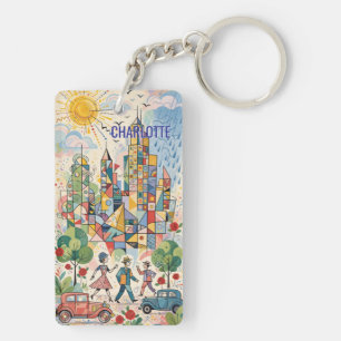 Beautiful Summer In The Big City Keychain