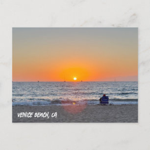 Beautiful Summer Sunset - Venice Beach, CA Postcard
